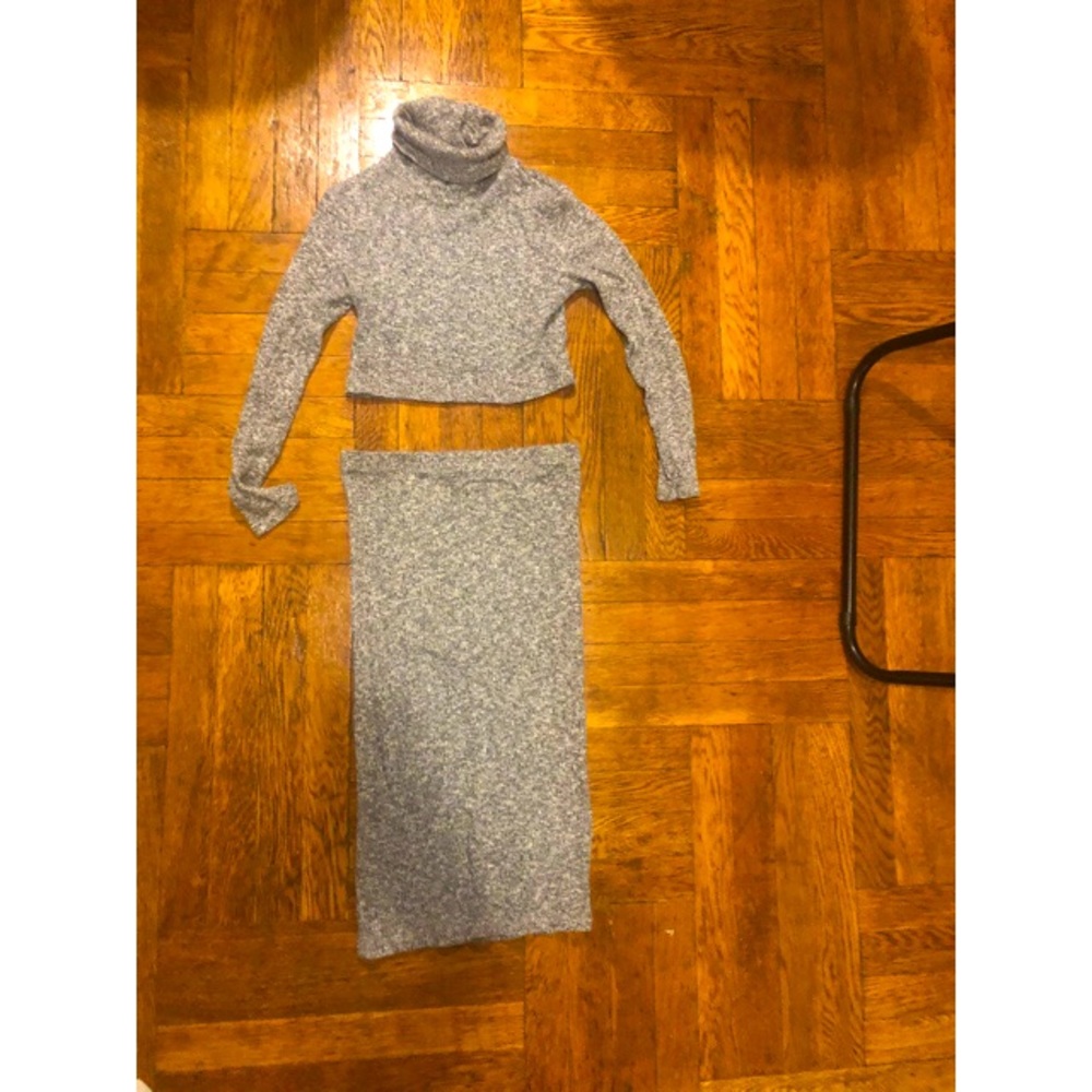 Naked wardrobe cropped turtleneck & pencil skirt